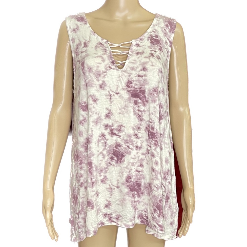 Cloud Chaser Tie Dye Laced Tank Top Size XL